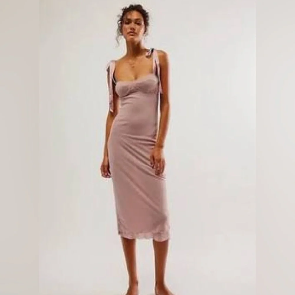 FREE PEOPLE Intimately Got Glam Mesh Slip Dress Small - Picture 4 of 7